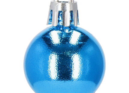 Kerstballen | 54 Stuks | 3 cm | Blauwtinten/Crème/Goud/Zilver