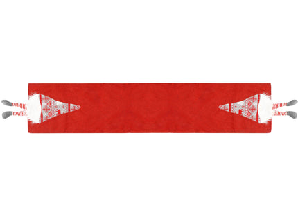 Tafelkleed -Kerst - Dwerg - Rood - Polyester - 180 x 33 CM