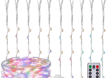 Lichtgordijn | IJspegel Verlichting | Inclusief USB En Afstandsbediening | 200 LED | Multicolor |