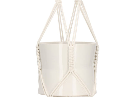 Plantenhanger - Plantenhanger Macrame - 90 cm - Wit