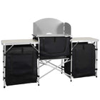 Campingkeuken - Keukentoestel - Campingtafel  - 3 Bladen - Opvouwbaar - Koffer - 175x45x110 cm