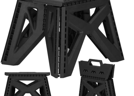 Vouwkruk - Inklapbaar - Platform - Multifunctioneel - Tot 150 Kg - 23 Cm - Zwart