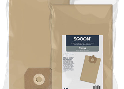 SQOON® Stofzuigerzakken - Geschikt voor Taski Vento 8S - Papier - 10 Stuks
