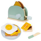 Springos ® Houten Broodrooster - 6-delig - Keuken Speelgoed - Groen