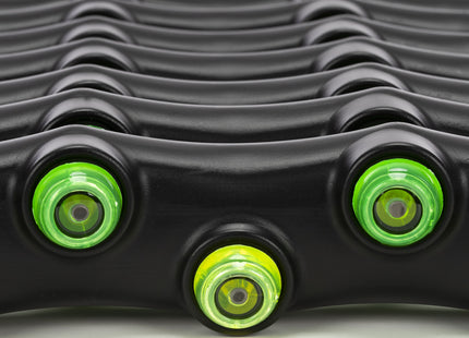 Hoelahoep - Hoepel - Fitness - Opvouwbaar - Cardiotraining - Massagenoppen - Zwart/Groen - 88 Cm