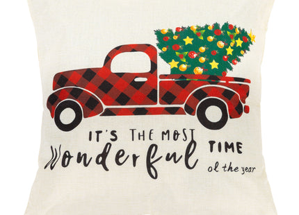 Sierkussenhoes | Kussenhoes | Kussensloop | Woonaccessoires | 40 x 40 cm | 4 Stuks | Kerstpatronen