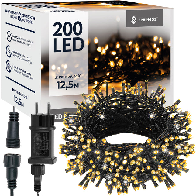 Kerstverlichting | 10 m | 200 LED | Warm Wit