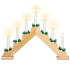 LED Kaarsenbrug | Batterijen | Hout | Warm Wit
