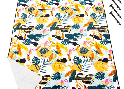 Picknickkleed | Picknickdeken | Buitenkleed | Picknick | 220 x 180 cm | Veelkleurig | Tropisch