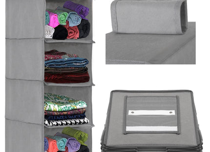 Kast Organizer | Hangend | 4 Lades | Grijs |  80 x 30 x 30 cm
