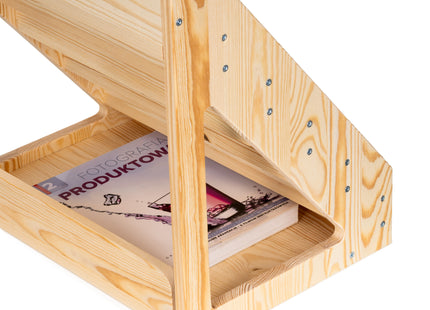 Boekenkast Kind - Hout - Linnen - 30 x 41,5 x 42,5 CM - 5 Etages - 30 Kg