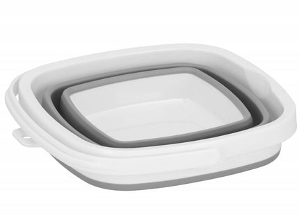 Emmer | Opvouwbare Emmer | 10L | Grijs/Wit