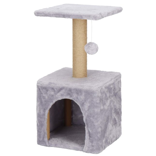 Krabpaal - 3 Etages - Voor Katten - Meubelbescherming - 31X31X62 cm - Grijs