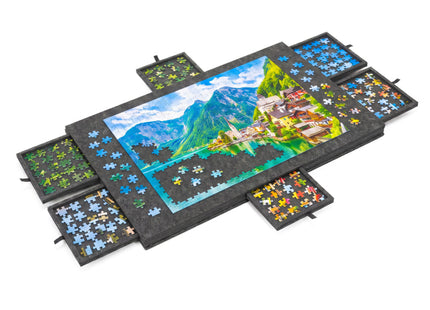 Puzzeltafel - Onderlegger -  Opvouwbaar - 1500 Stukjes - 6 Lades - Vilt
