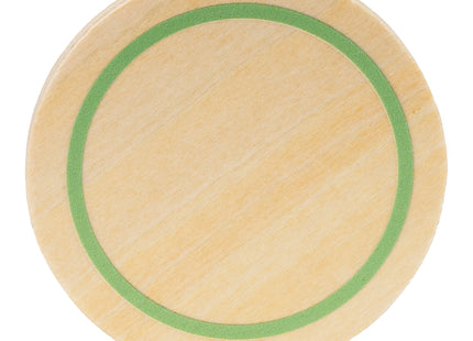 Springos ® Houten Theeservies - 13-delige Theeset met Theepot, Kopjes, Taartjes en Koekjes - Groen