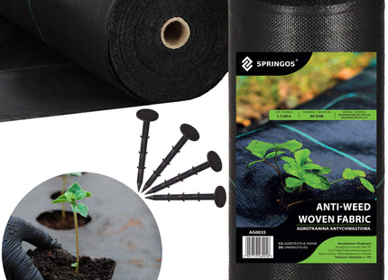 Worteldoek - Anti -Onkruid - Beschermfolie - 90g - 1,1X50M - Zwart