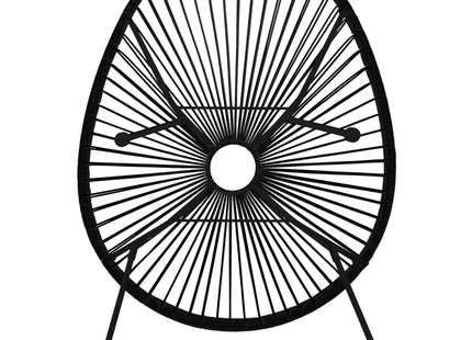 Tuinstoel - Draad - Rotan - Zwart - 87 x 70 x 73 CM