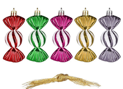 Kersthanger | Kerstsnoepje | Multicolor | 5 Stuks