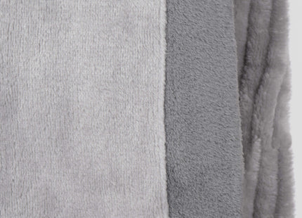 Badjas - Fleece - Grijs - Capuchon - Riem - Maat M/L