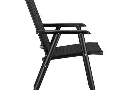 Terrasstoel - Tuinstoel - Metaal - Grijs/Zwart - 130 KG
