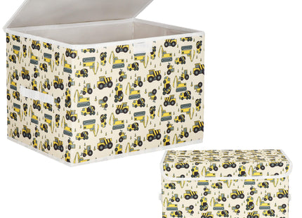 Speelgoedkist - 40 L - Meerkleurig -  Bouwmachines - 42 x 32x 30 CM