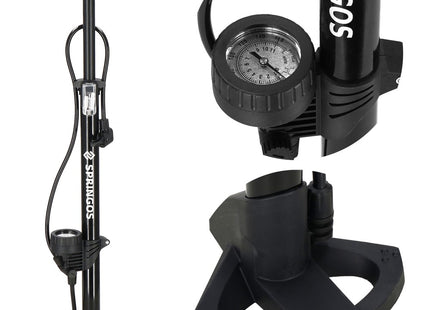 Fietspomp | Fietspomp Met Drukmeter | Zwart