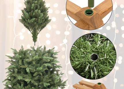 Kunstkerstboom | Premium Royal | Trees Siberisch Sparrenhout | 220 cm | Zonder Verlichting | Houten Standaard