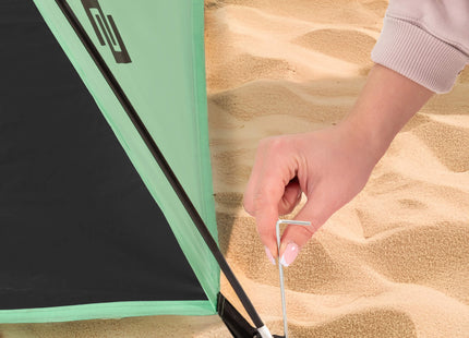Strandtent | Tuintent | UV Filter | Inclusief Draagtas | 120 x 210 x 112 cm | Polyester | Polyethyleen | Groen | Zwart | Grijs