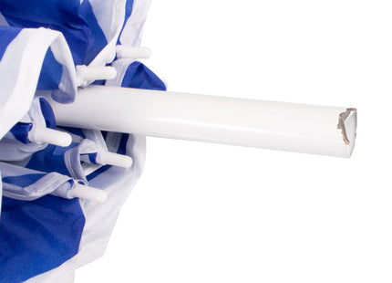 Parasol | Strand Parasol | Parasols | Opvouwbaar | 180 cm | Blauw/Wit