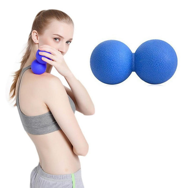 Massage Bal | Triggerpoint Bal | Peanut Ball | Lacrosse Bal | Massage | Blauw | 12 cm
