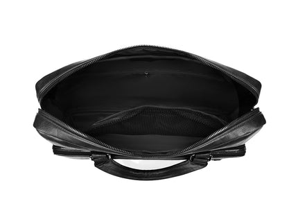 Baltan Leren Aktetas - Laptoptas - Tot 16 inch -Zwart  - 10L - 38 X 29 X 10 CM