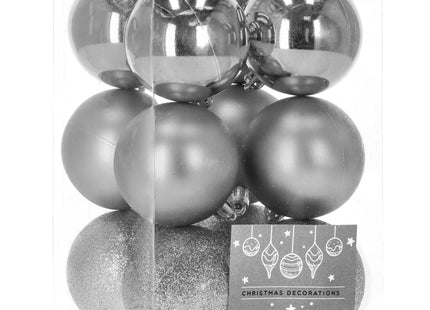 Kerstballen | 12 Stuks | 6 cm | Zilver