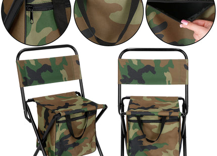 Campingkruk - Kampeerkruk - Viskruk - Opvouwbaar - Inclusief Draagriem - Camouflage