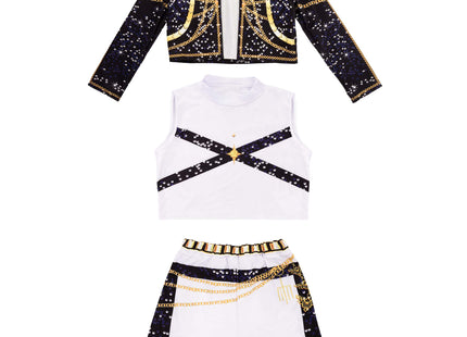 Halloweenkostuum -  K-Pop - Verkleedkleding - Halloween - Skelet - 3-Delig - Zwart/Wit