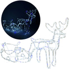 Rendier Met Slee | 288 LED Lampjes | Koel Wit/Blauw