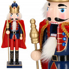 Notenkraker Kerst | 38 cm | Blauw/Rood/Goud