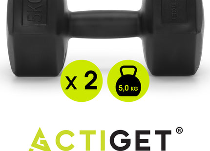 Dumbbell Set - 5 KG - Zwart - Oefengewichten