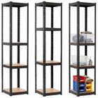 Opbergrek - Stellingkast - 400 KG - Metaal -180 x 40 x 40 cm - Zwart