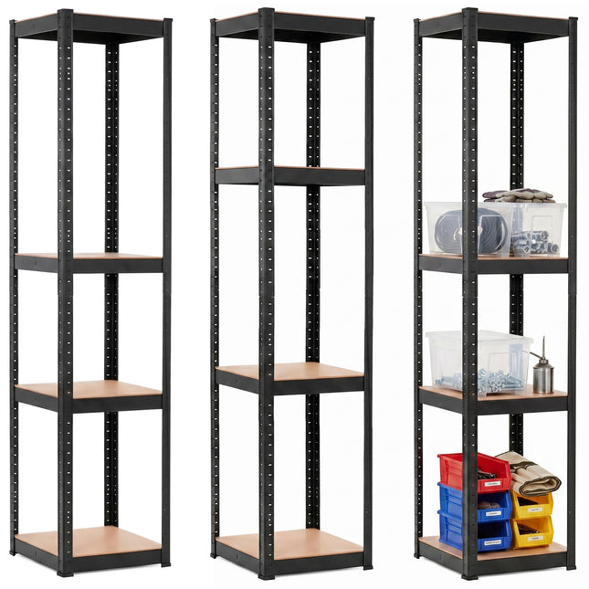 Opbergrek - Stellingkast - 400 KG - Metaal -180 x 40 x 40 cm - Zwart