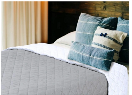 Plaid - Sprei - Grijs - Dubbelzijdig - Gewatteerd - 200 x 220 Cm
