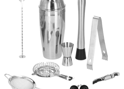 Cocktail Set | 11-Delige Cocktail Shaker Set | RVS | Zilverkleurig