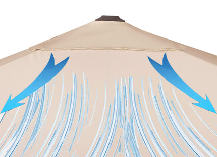 Parasol | Parasols | Kantelbaar | Met Ventilatie | Beige | 500 cm