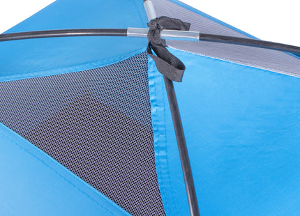 Koepeltent | Toeristentent | Kampeertent | Tent | Waterdicht | 2 Persoons | Grijs / Zwart / Blauw | 150 x 200 x 110 cm