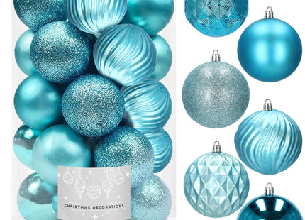 Kerstballen | 30 Stuks | 8 cm | Blauw