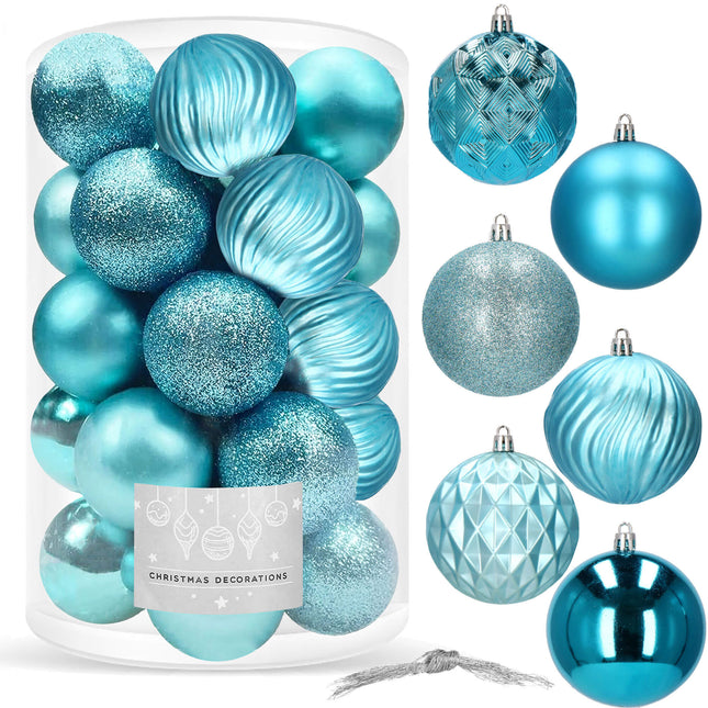 Kerstballen | 30 Stuks | 8 cm | Blauw
