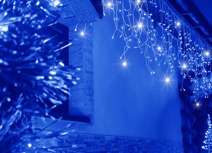 IJspegel Verlichting | 12 m + 2.5 m Snoer | 300 LED | Flash | Koppelbaar | Blauw