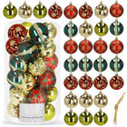 Kerstballen | 30 Stuks | 6 cm | Groen/Rood/Goud