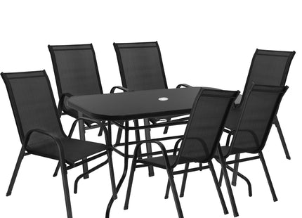 Tuinstoel | Tuinstoelen | Tuinstoel Buiten | Staal & Textileen | 130 kg | Grijs | 2 Stuks