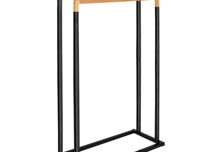 Handdoekrek | Metaal/Hout | Staand | Zwart