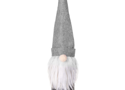 Flessenhoes - Kabouter - Hoed - Grijs - Wijn - 37 cm